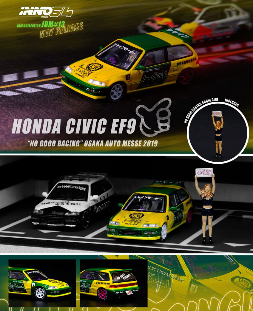 ミニカー予約】INNO Models(イノモデル) 1/64 Honda シビック EF9 NO