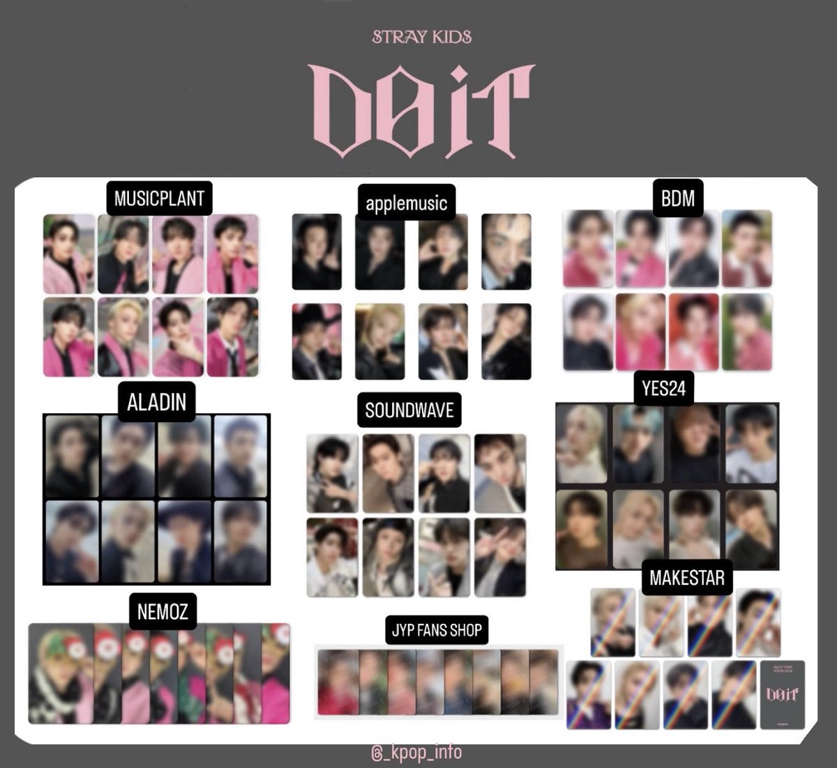 Stray Kids ［DO IT］ 店舗特典まとめ📝 【一覧】 - MusicPlant