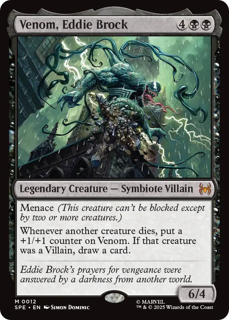 MTG x SPIDER-MAN・ウェルカムデッキカード】 《ヴェノム、エディ