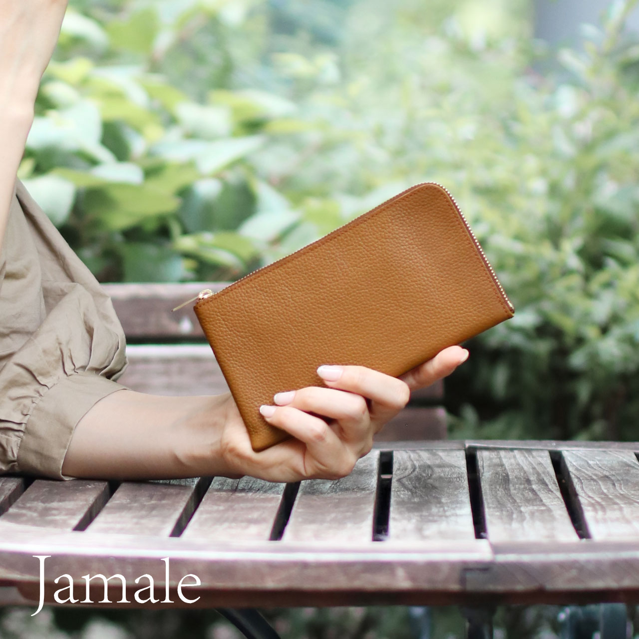 Jamale（ジャマレ） 薄型長財布 レディース コンパクト L字 ファスナー