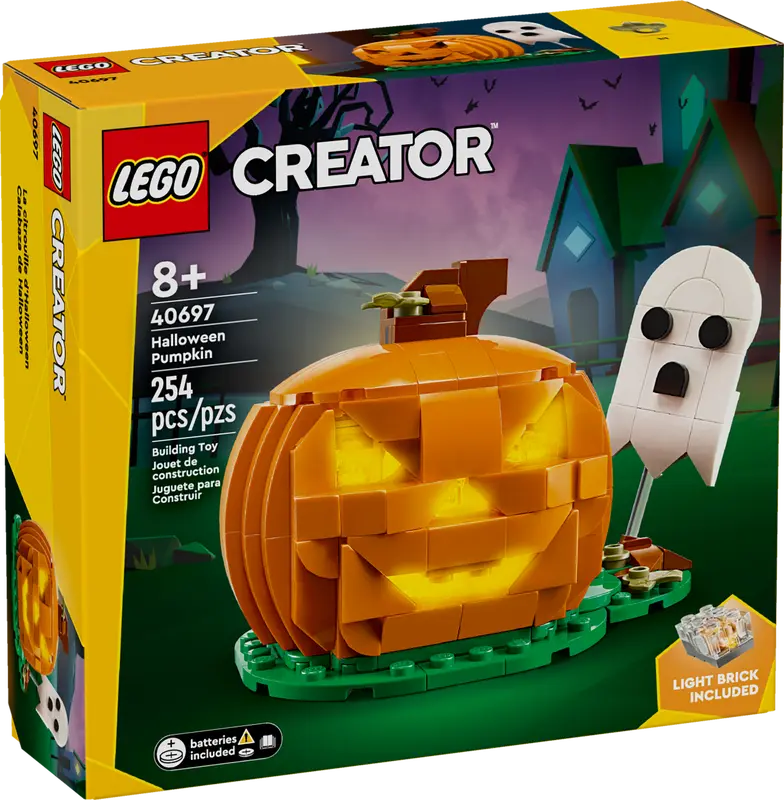 本物みたいに光る！「ハロウィンのカボチャ(40697)」ハロウィンのレゴ