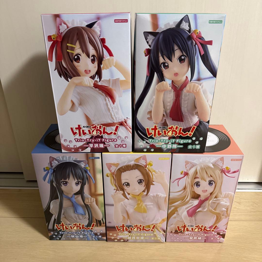 けいおん！ フィギュア 5体セット FMO】一番くじプレミアム けいおん！5thあにばーさりー♪ フィギュア