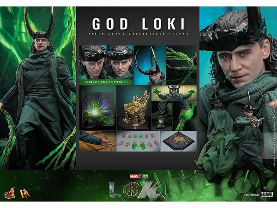 ホットトイズ 『ロキ』 ゴッド・ロキ 1/6 フィギュア 新品未開封 テレビ・マスターピース DX】『ロキ』1/6スケールフィギュア ゴッド