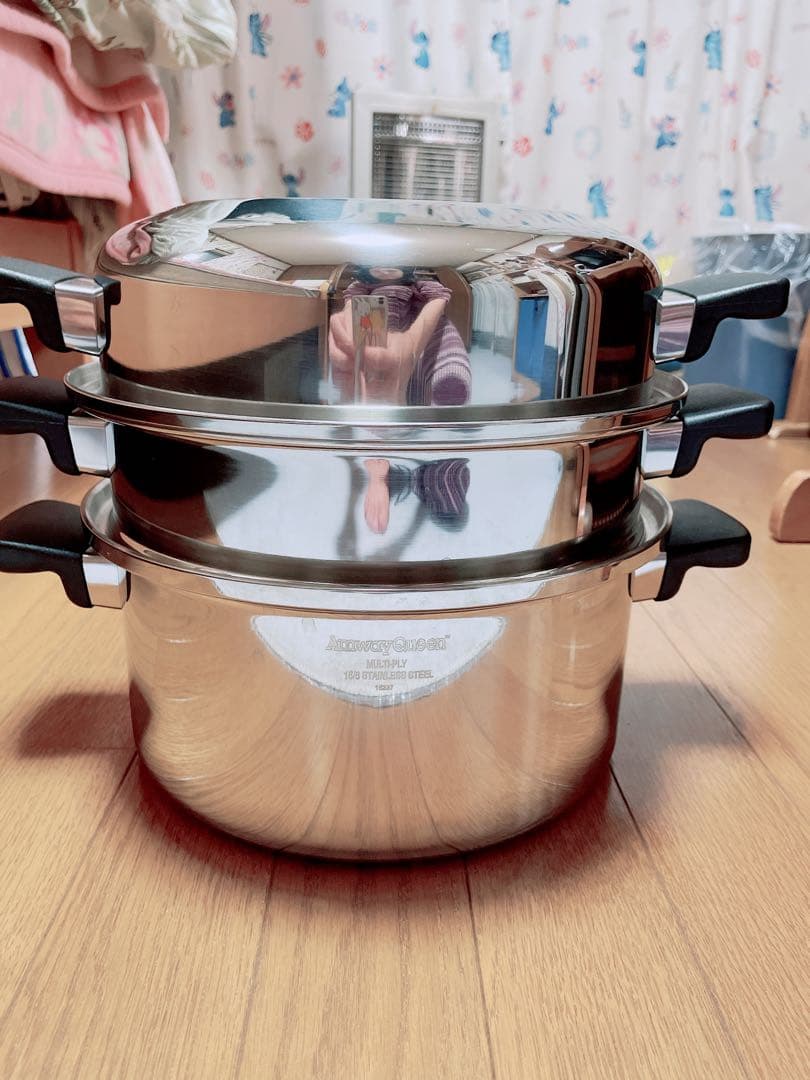 Amway アムウェイお鍋 18/8ステンレス Amway Queen アムウェイ クィーン 18/8 ステンレス両手鍋 27㎝ - メルカリ