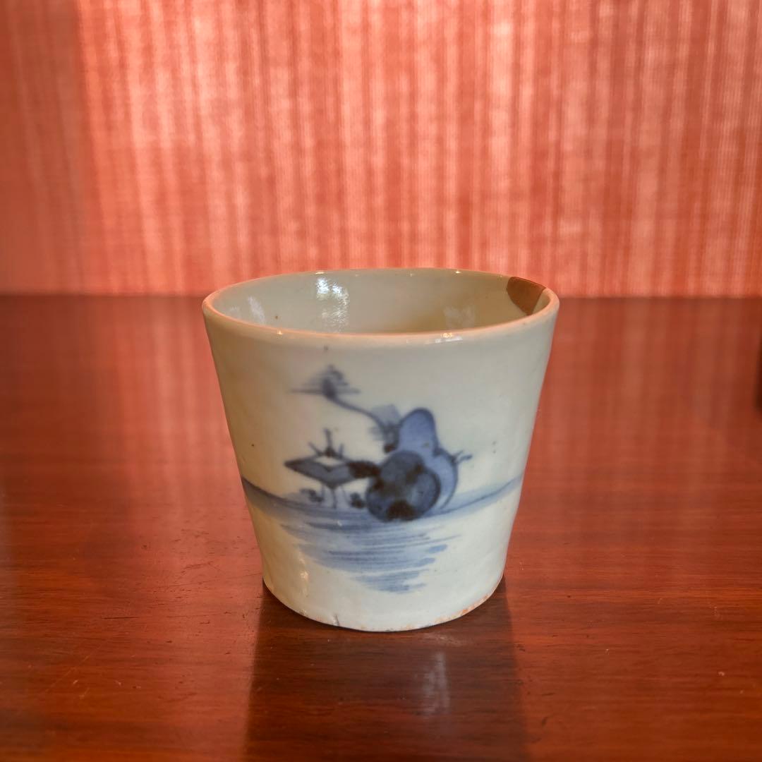 古伊万里　染め付け　蕎麦猪口　江戸中期　金継ぎ有り 古伊万里 蕎麦猪口6客他 金継ぎ用 - メルカリ