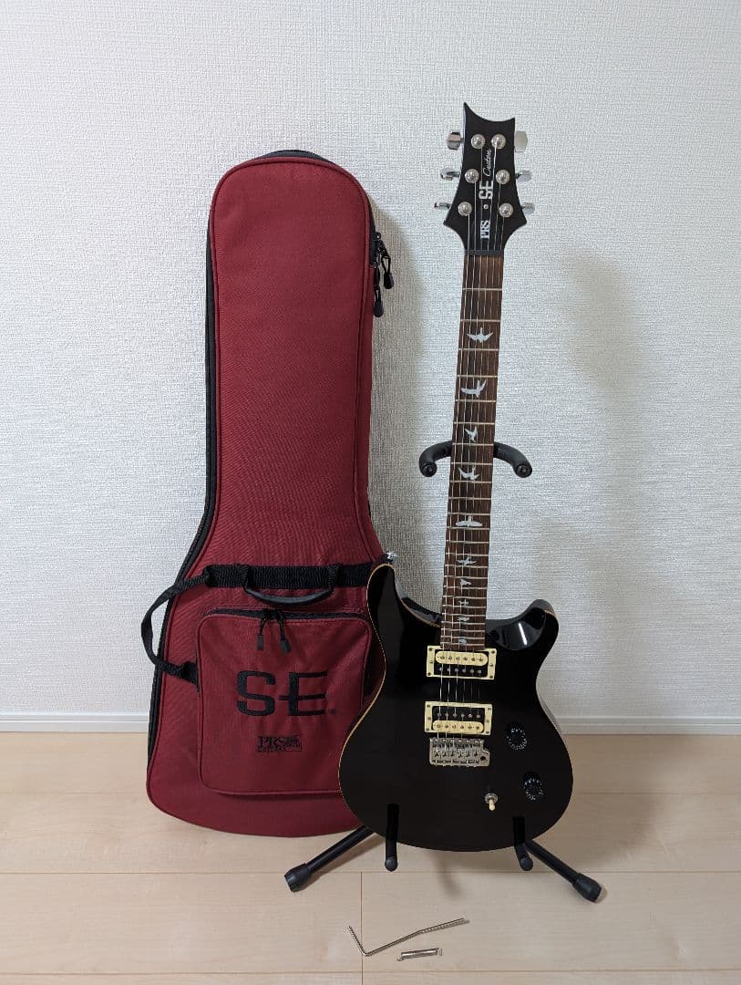 【動作確認済】PRS SE Custom 24 Black　ブラック PRS Custom 24 Electric Guitar Black Satin – Ish Guitars