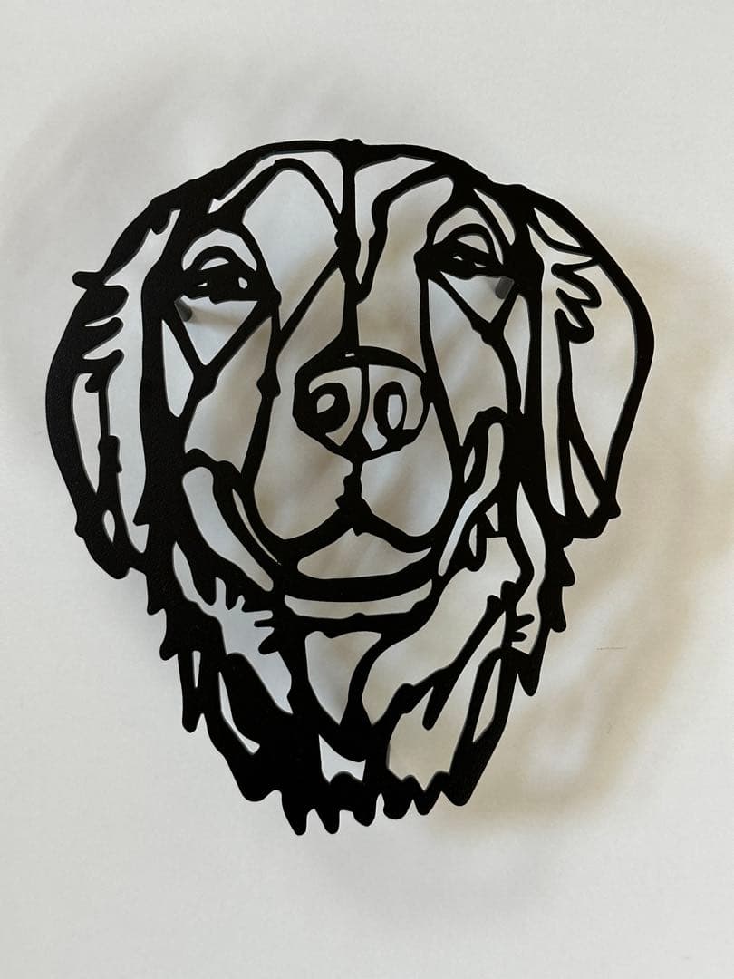 美品　hayu ゴールデンレトリバー　プレート　Black Amazon.co.jp: 蒔絵シール DOG 「ゴールデンレトリバー（お座り） 黒