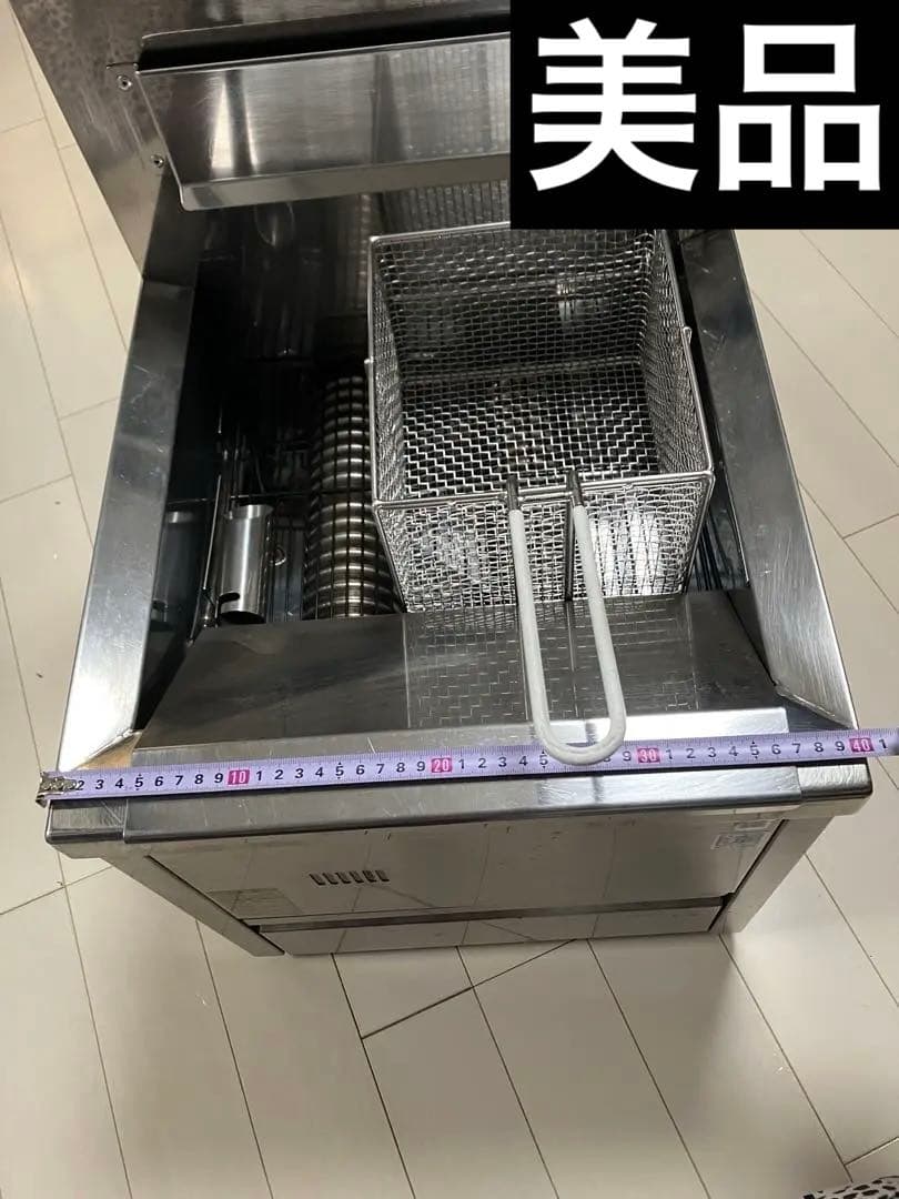 ガスフライヤー 厨房機器 美品 マルゼン ガスフライヤー自動点火、一槽式〈スタンダードシリーズ