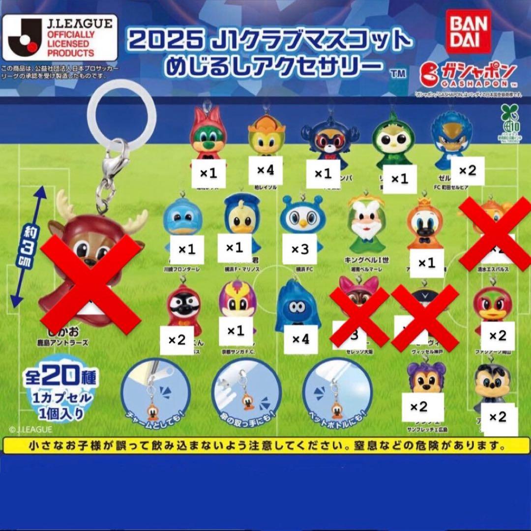 jリーグ j1 めじるしアクセサリー 2025 J1クラブマスコット めじるしアクセサリー｜ガシャポン