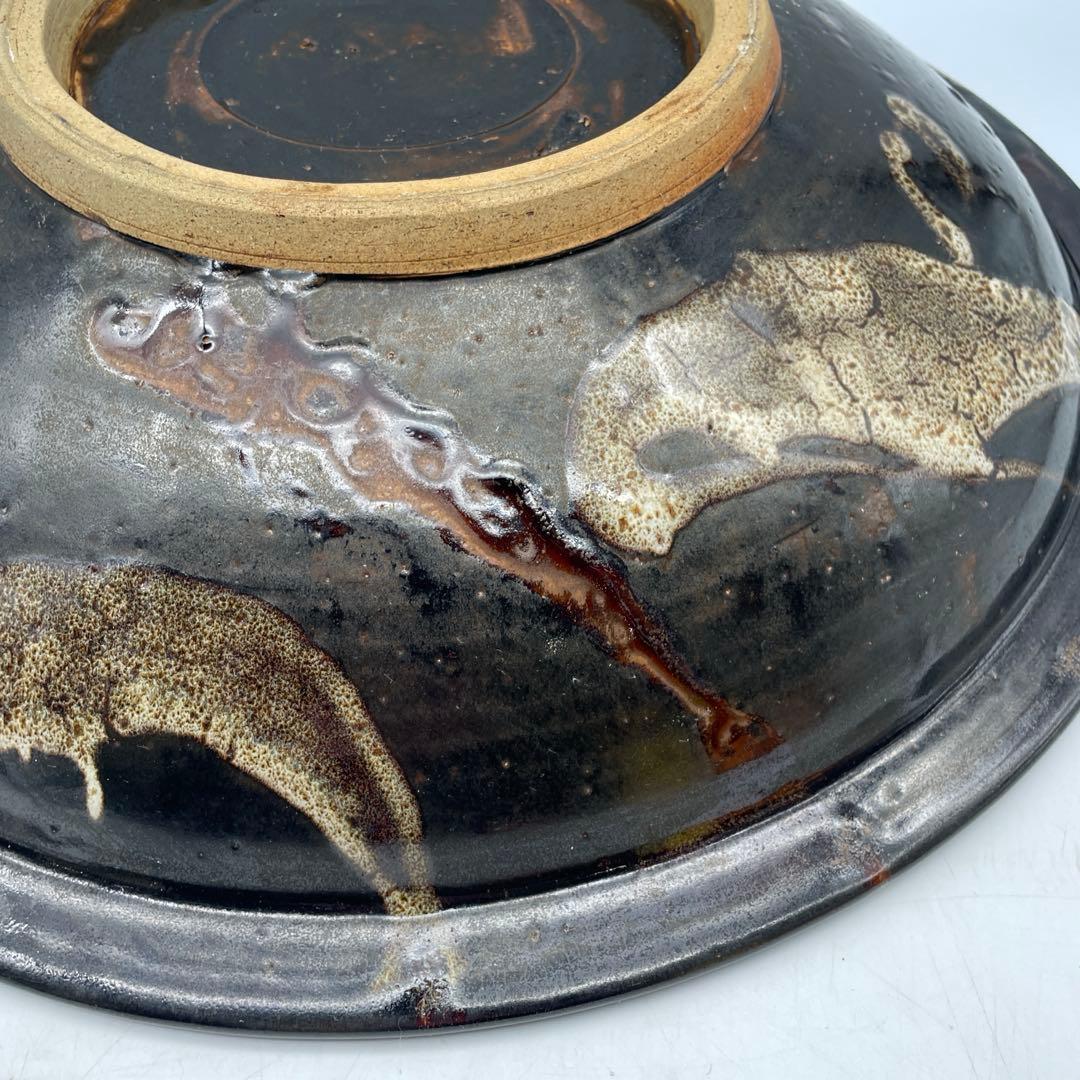 鳥取民藝　牛ノ戸焼中井窯先代　大皿47cm、6.6kg 飾り皿