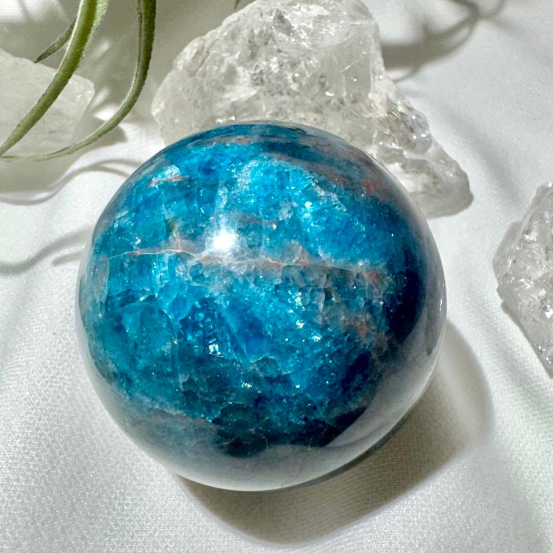 ブルーアパタイト スフィア ブルーアパタイト スフィア04◇Blue apatite◇ 天然石・パワーストーン