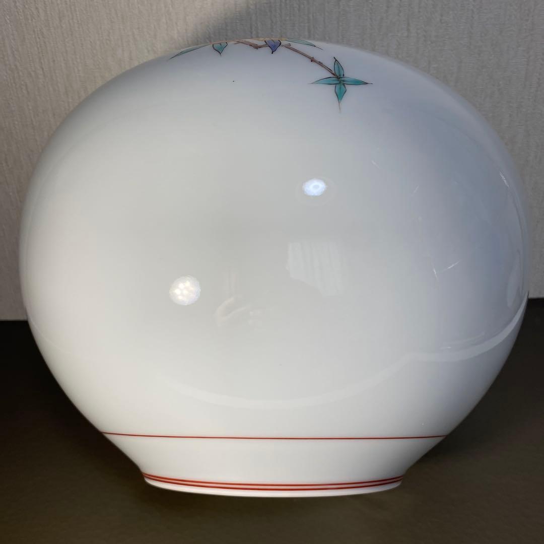 柿右衛門様式 鷹峰作 錦 草花文花瓶 共箱 - メルカリ