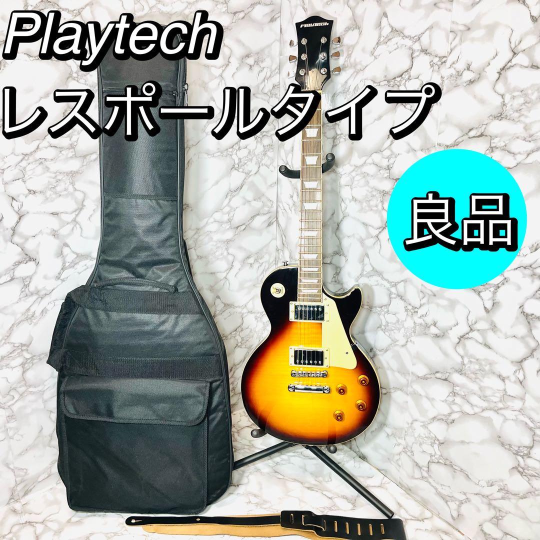 良品　Playtech レスポールタイプ　エレキギター フレイム メイプル Amazon | PLAYTECH エレキギター LP-400 Flame Top Cherry Sunburst