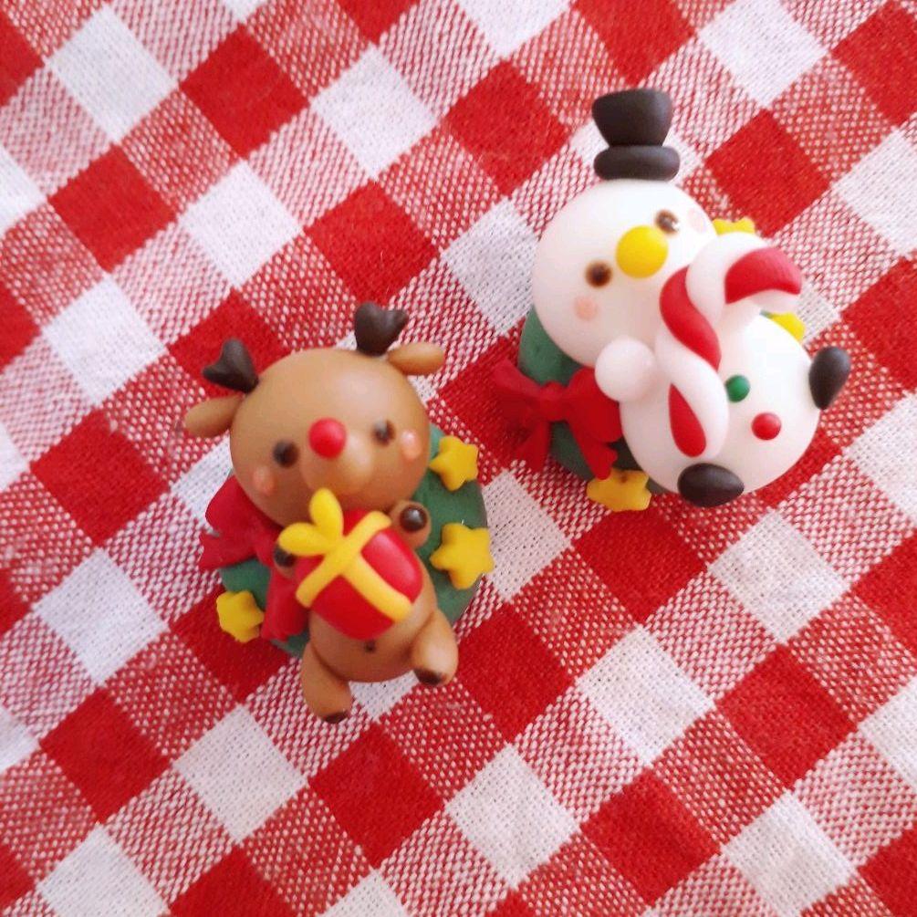 クリスマスリース☆トナカイ クリスマスリース キラキラ トナカイ と ハウス | 雑貨屋 HarryChop