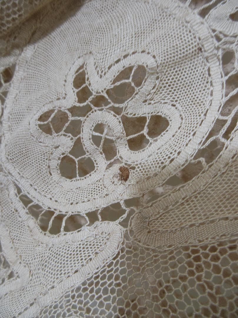 O-41)汕頭 スワトウ テーブルクロス 刺繍 レース