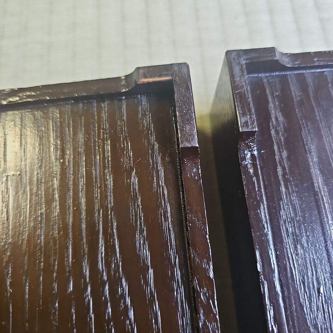 明治ロマン/1870年物/当時物】戦前物 漆塗り弁当箱 漆器 膳の箱 四客4