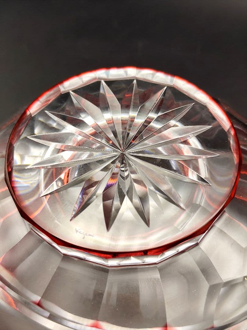 定価約16万円☆超希少品 祝の膳 大鉢カガミクリスタル（切子、江戸切子