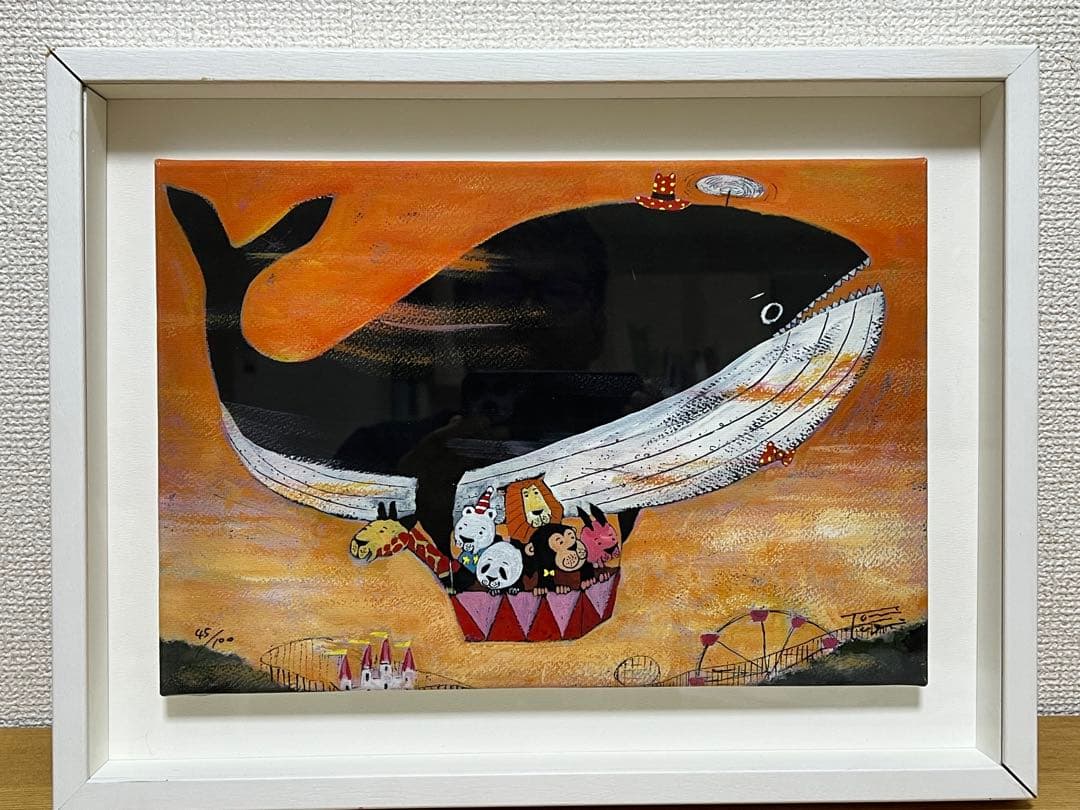 谷口智則 クジラの船 限定版画 くいしんぼうのクジラ | 谷口智則 |本 | 通販 | Amazon