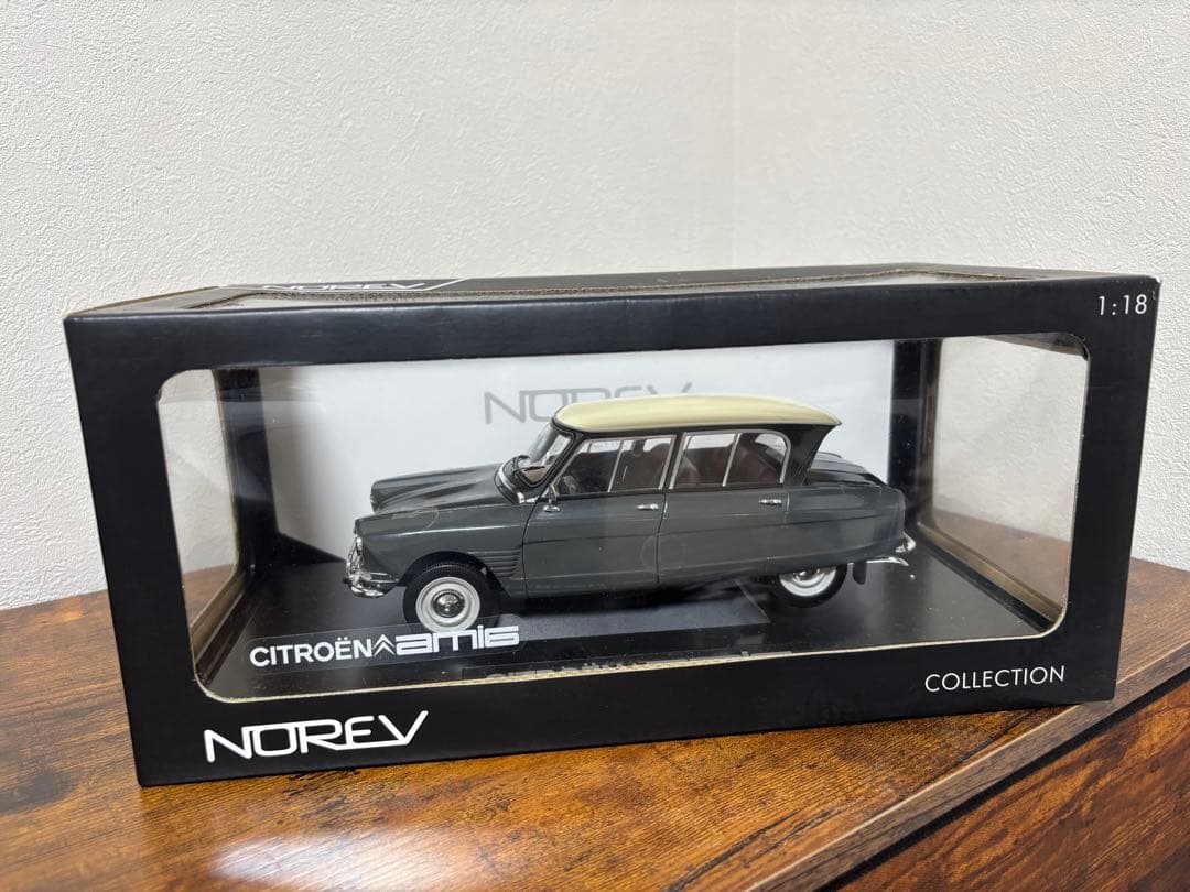 シトロエン　ami6 ノレブ　ミニカー 1/18 グレー　レア　アミ6 ノレブ（NOREV） 1/87 シトロエン アミ 6 ブレーク 1969 グレー Norev