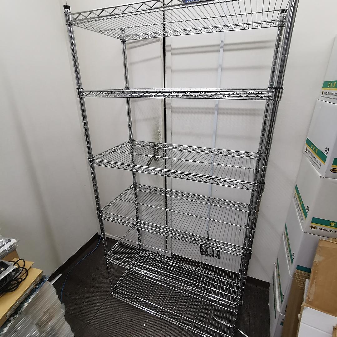 幅90cm　スチールラック 5段 シルバー 値引き交渉可 Amazon｜メタル スチール ラック 幅90cm × 奥行45cm × 高さ180cm × 5段