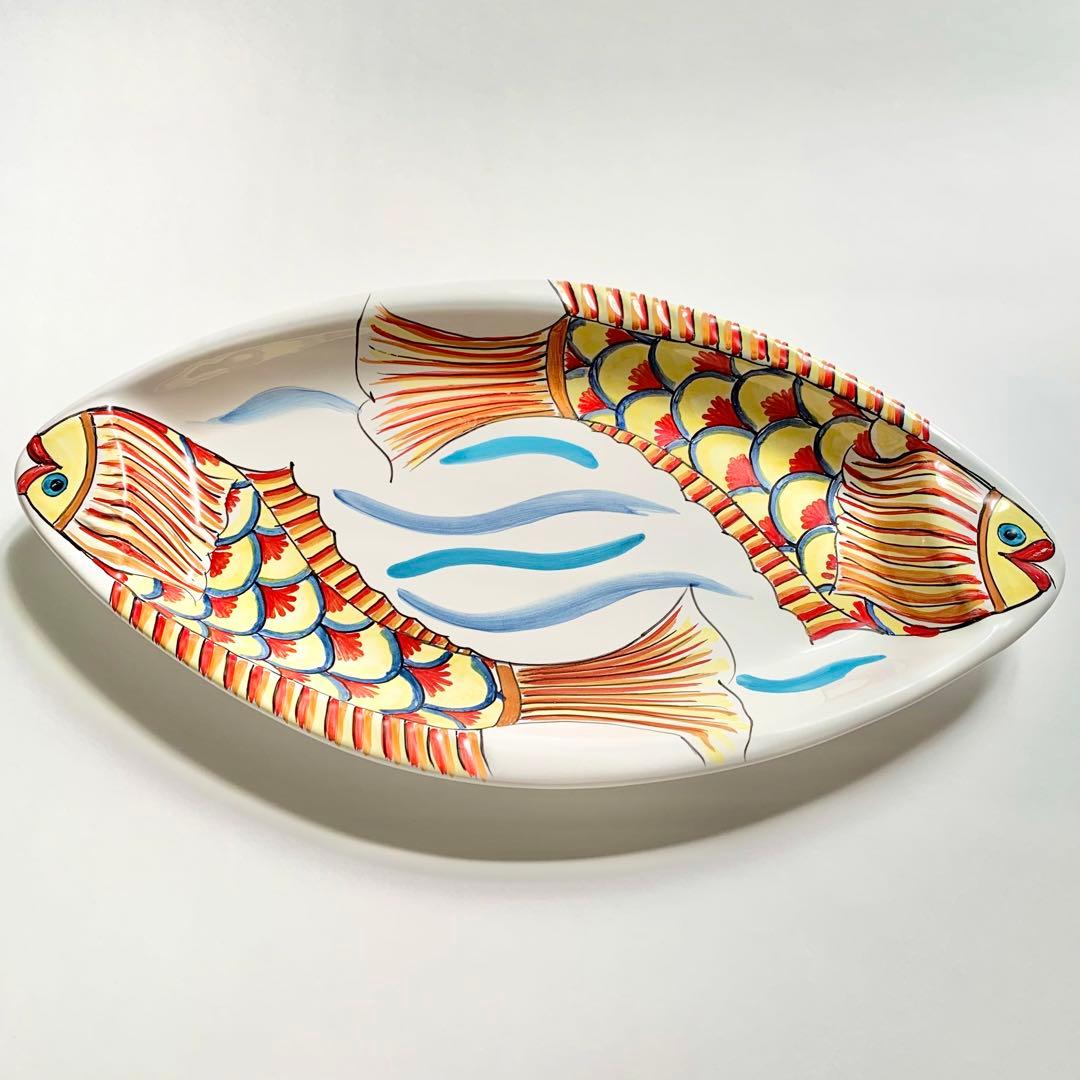 アレッサンドロ社　ペッシェ楕円皿　36cm x 18 cm 高さ3.5cm irodoristore_382915