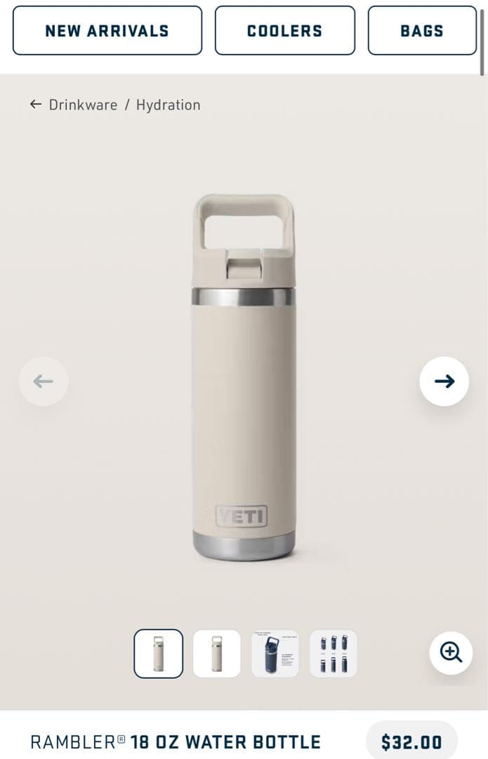 弁当箱・水筒 YETI Rambler 18 oz Water Bottle YETI Rambler 18 oz Water Bottle | TYLER'S