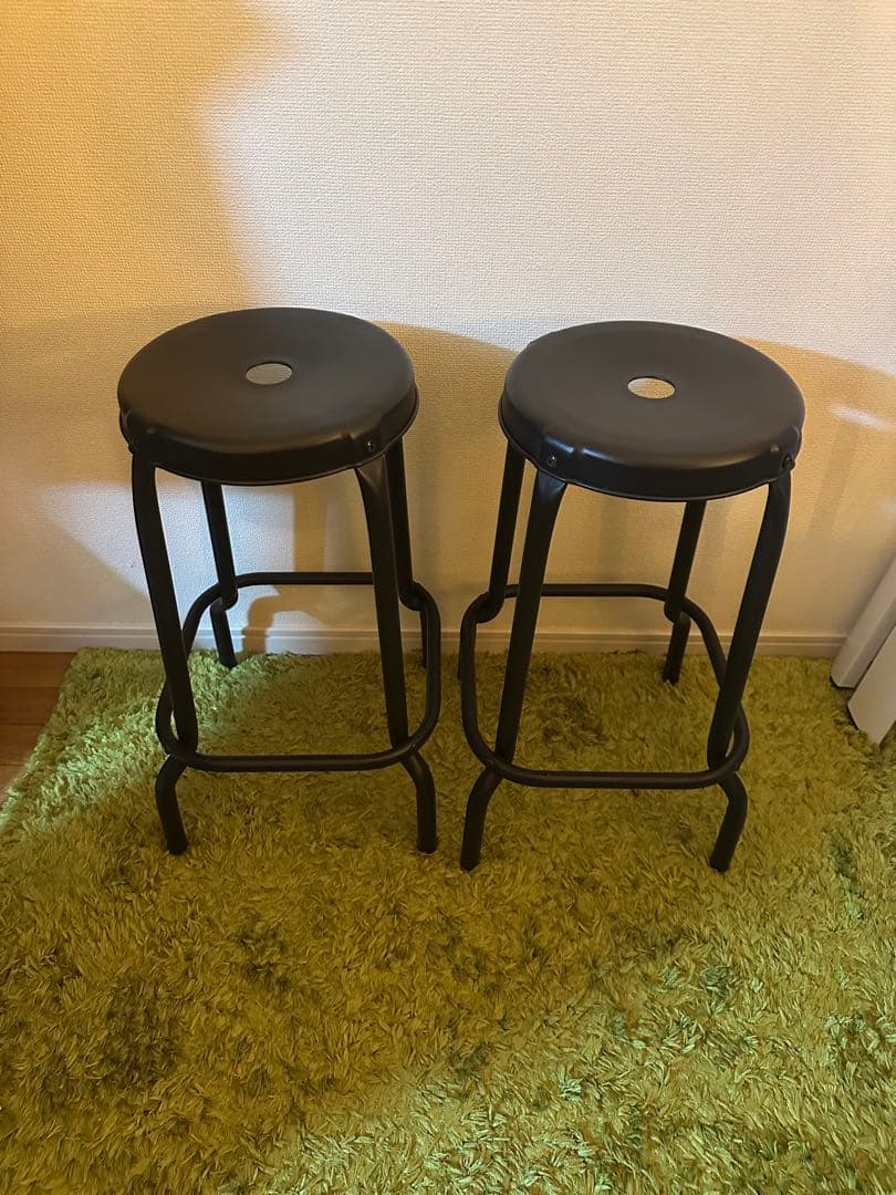 2脚セットIKEAイケア バースツール RASKOG ロースコグ ブラック 送料込み 二脚セット IKEA スツール ロースコグ RÅSKOG 椅子 チェア