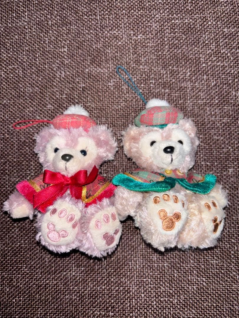ダッフィー & シェリーメイ クリスマス2012 ぬいぐるみストラップ ペア