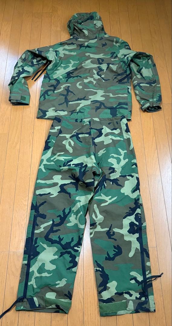 米軍ECWCS ゴアテックス パーカー 上下セット フリース ウッドランド