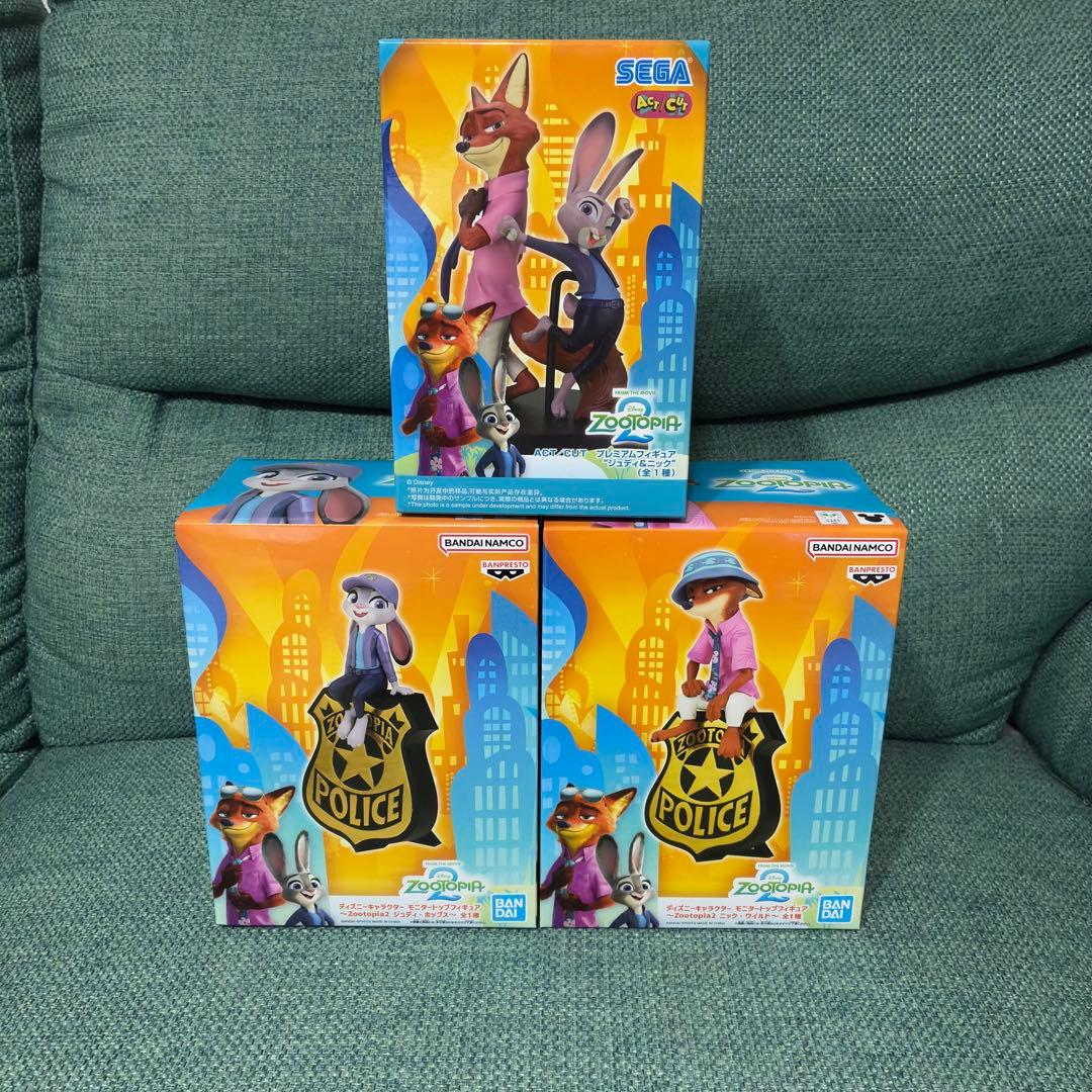 ディズニーキャラクター モニタートップフィギュア　ズートピア2 ジュディ&ニック BANPRESTOプライズ『ディズニーキャラクター モニタートップフィギュア