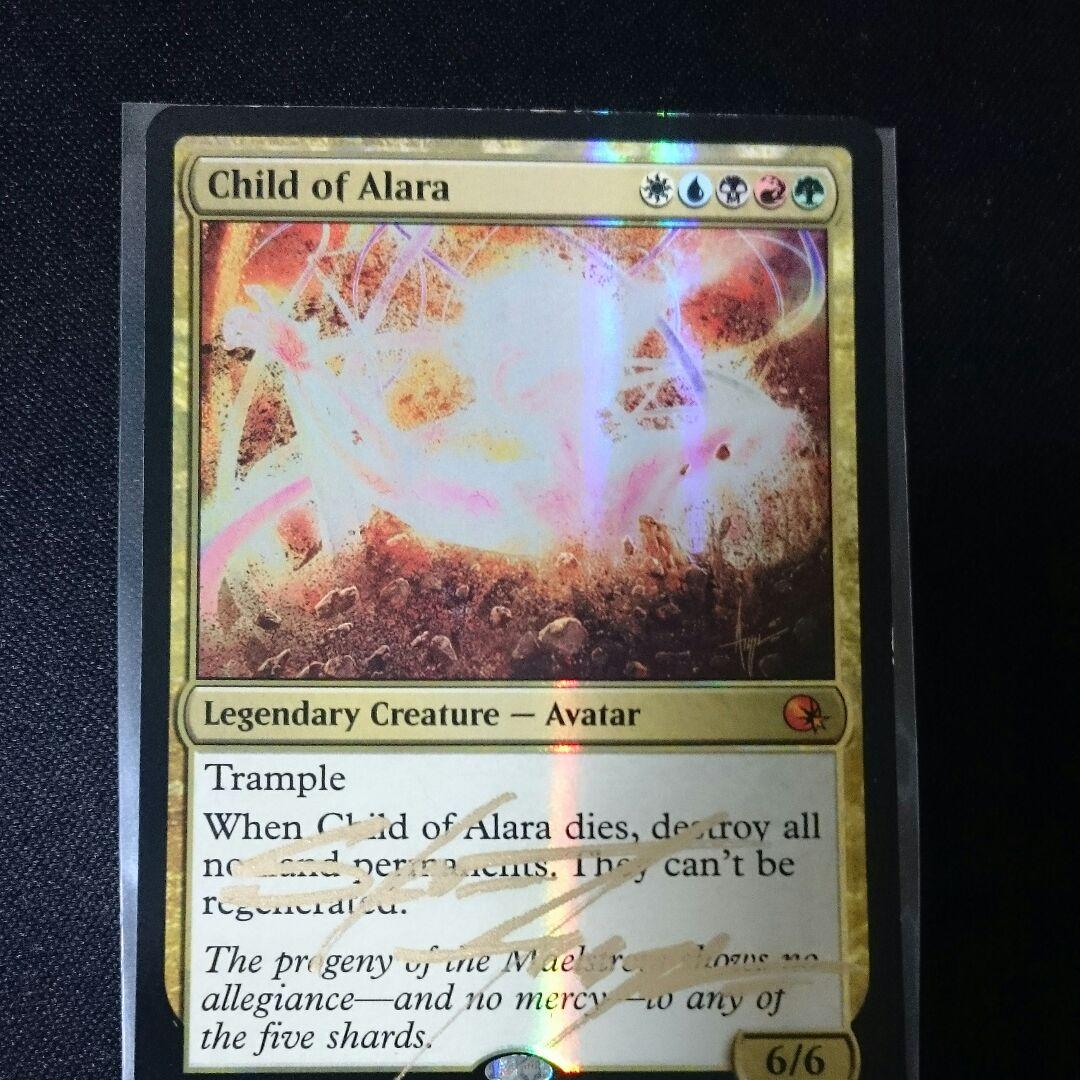 MTG 英語版 アラーラの子 金字 サインド foil FOIL)(1599)歌の申し子、ミク/Miku, Child of Song // アラーラの子