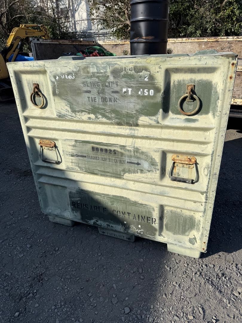 3 米軍 放出品 コンテナ 世田谷ベース 倉庫 道具箱 物置 FRP - メルカリ