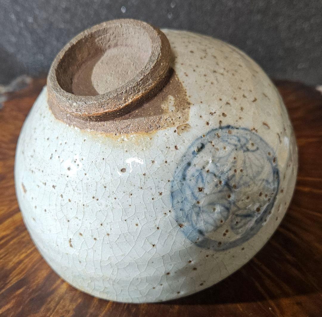 江戸時代～明治時代頃 時代古作品 古瀬戸 古美濃 御深井 呉須 葵紋茶碗
