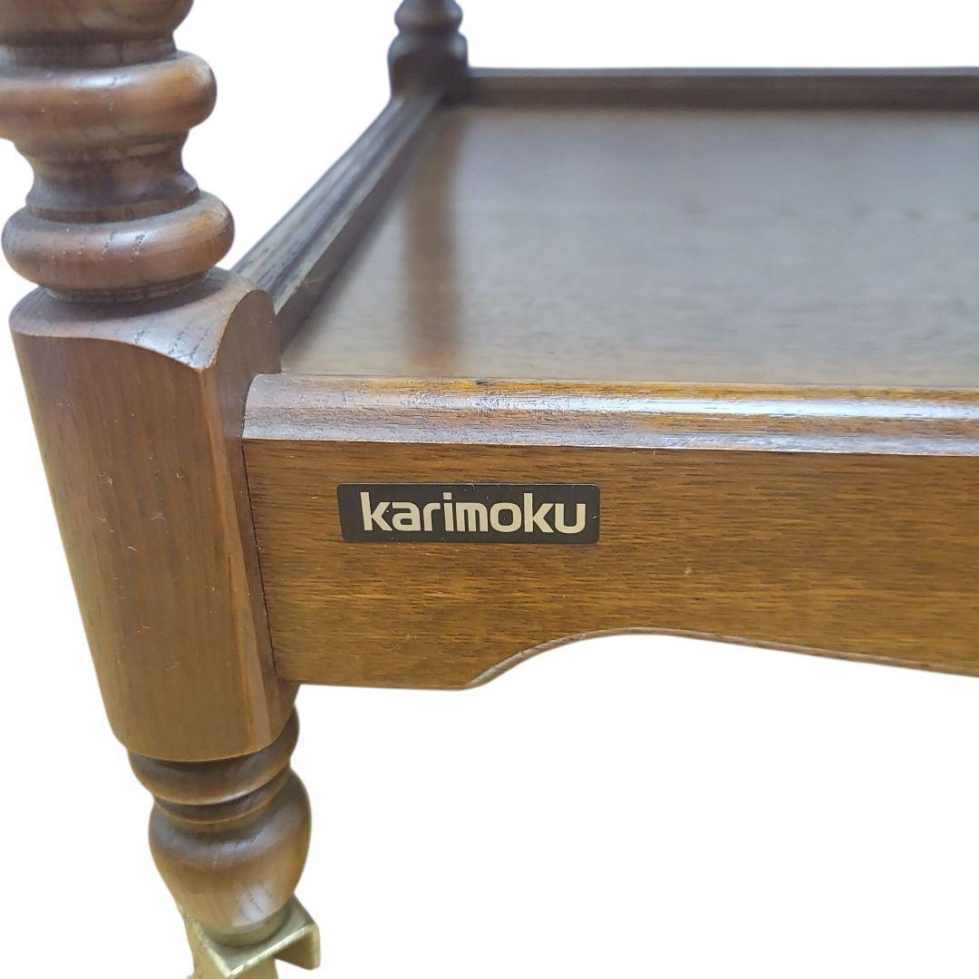 美品】karimoku カリモク キッチンワゴン ティーワゴン 昭和レトロ