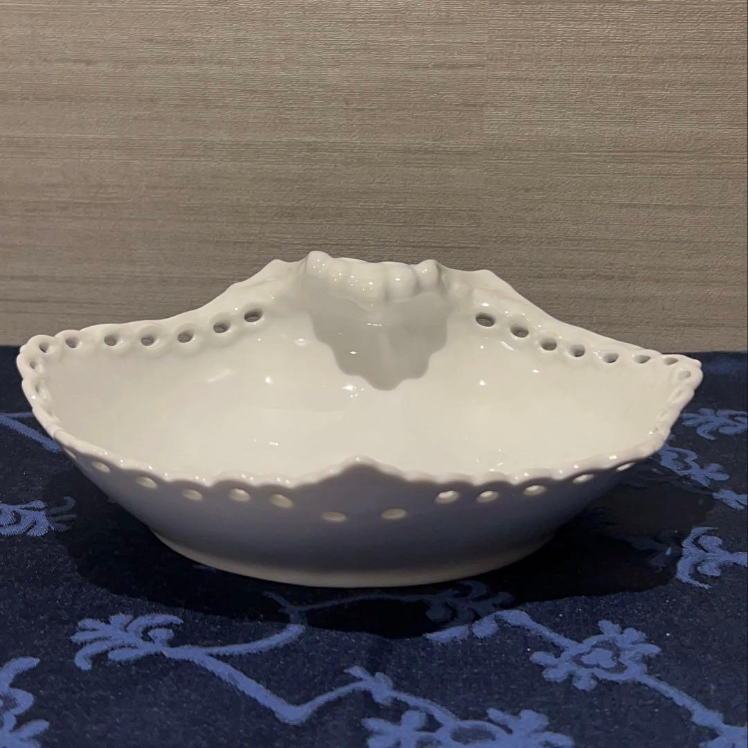 貴重◼️ロイヤルコペンハーゲン　フルレース　シェルディッシュ　廃盤 ブルーフルーテッド フルレース ディッシュ トライアングル ダブル