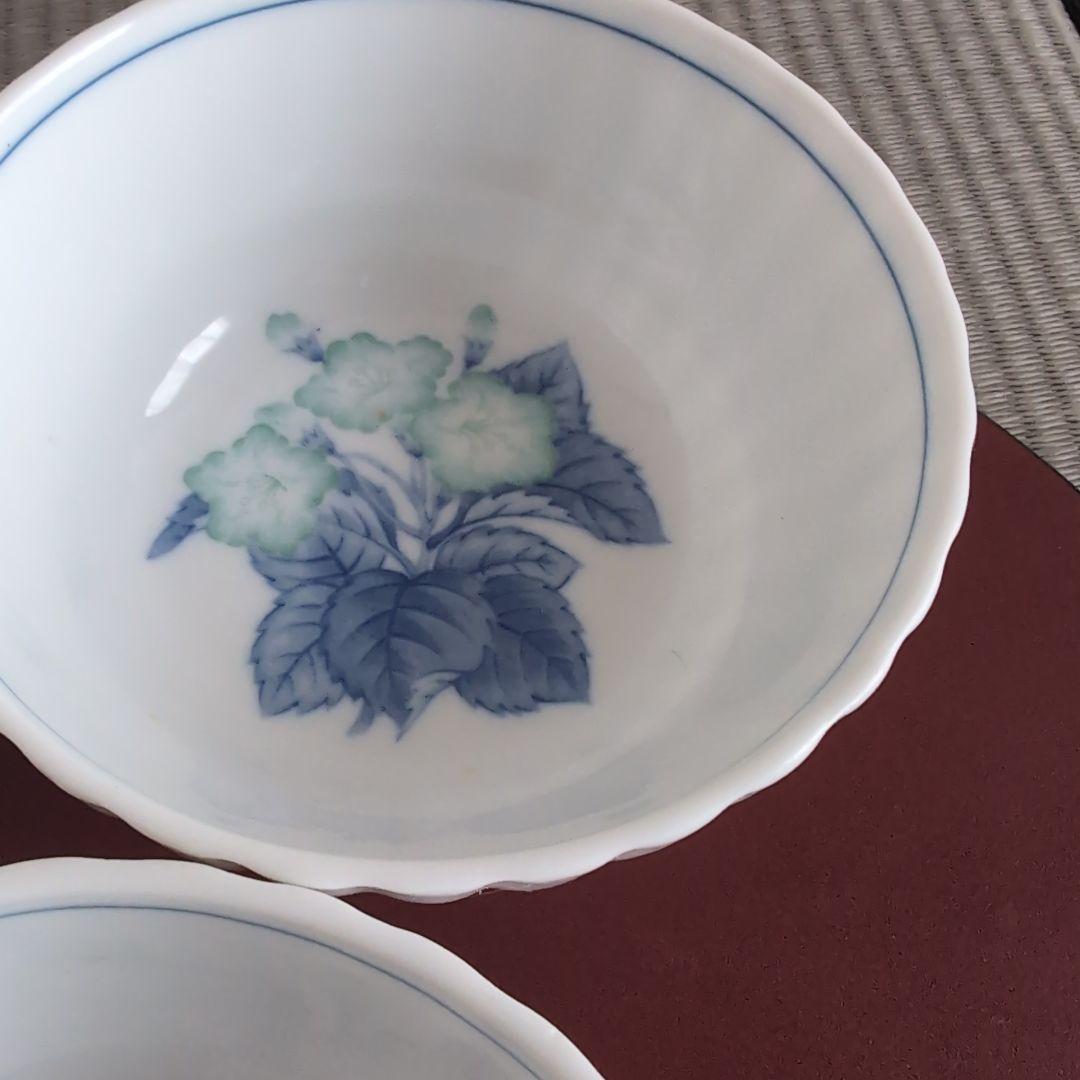有田焼 花柄 陶器 ボウル 3個セット 青 - メルカリ