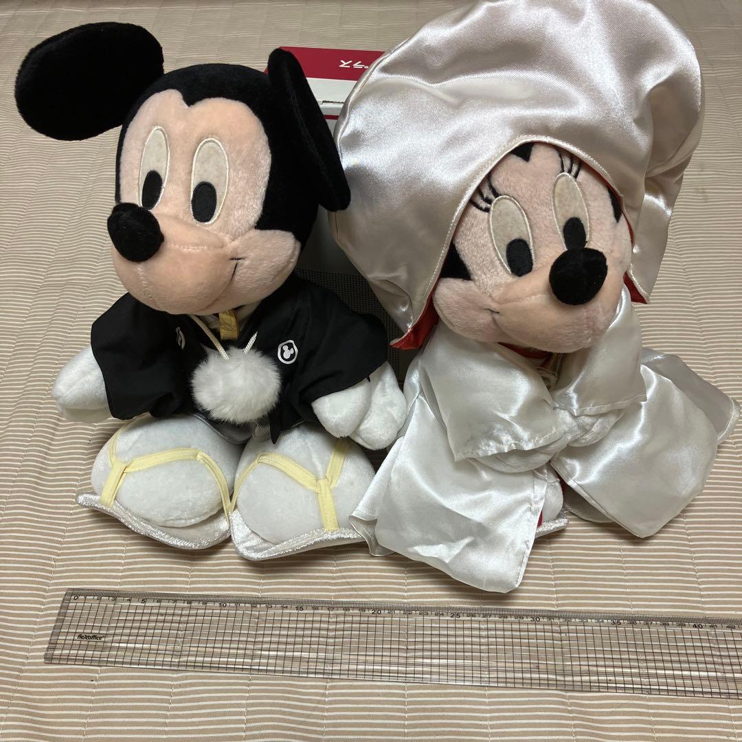 ディズニー ミッキー & ミニー 和装ぬいぐるみ ウェディング 袴 白無垢