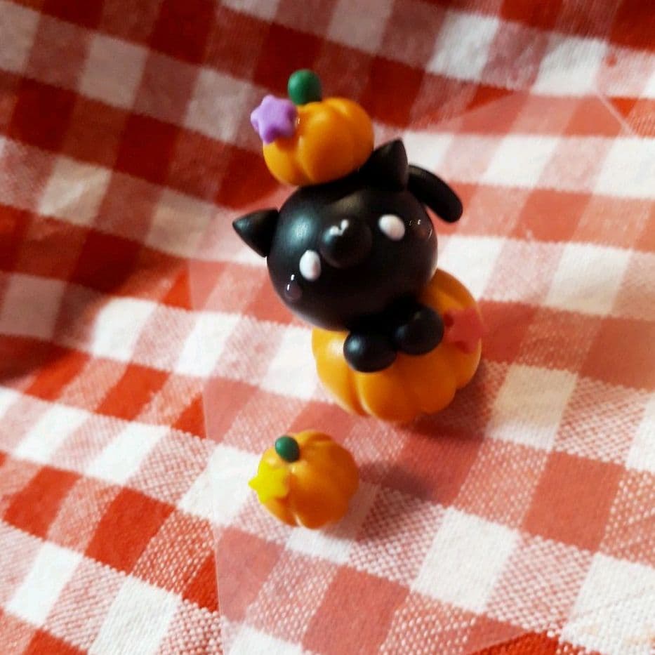 カボチャから黒猫さん★ハロウィン ハロウィン 猫 ねこ カボチャ かぼちゃ おしゃれ 夜 おばけ イベント