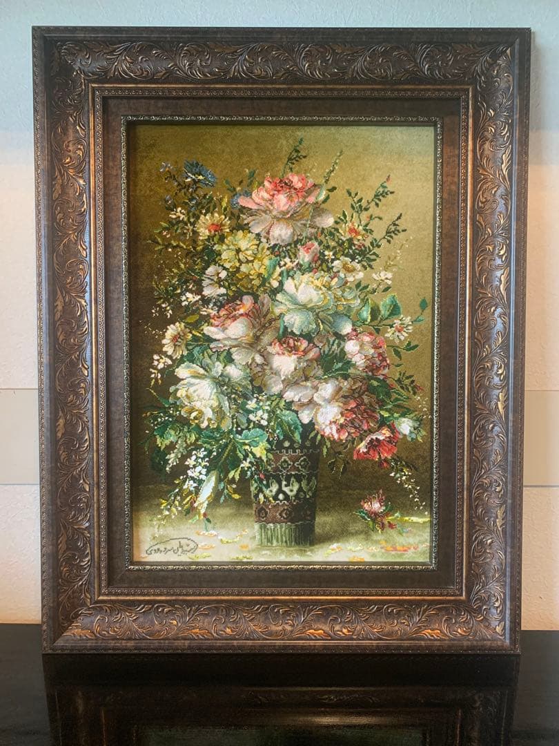 手織りペルシャ 絵画絨毯(タブロー) 楽天市場】ペルシャ絨毯 イラン・タブリーズ 絵画 125×92cm（額縁込