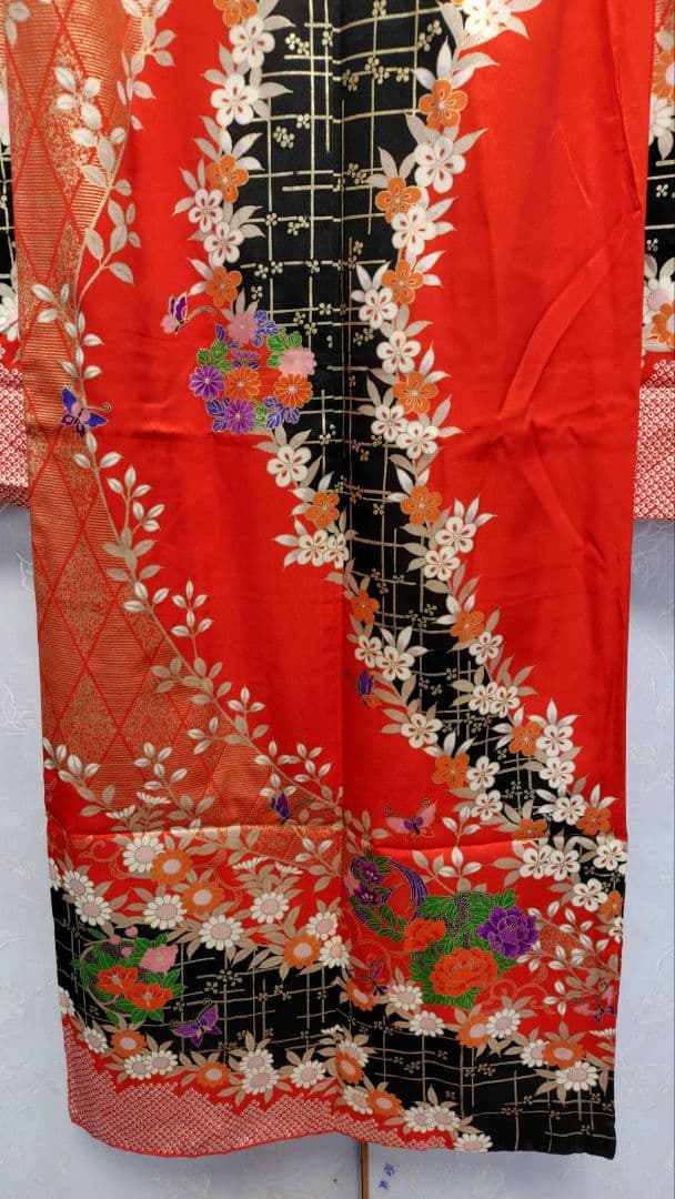 RK548子供着物7歳前後用着丈132センチ裄丈52センチ正絹綺麗美品 - メルカリ