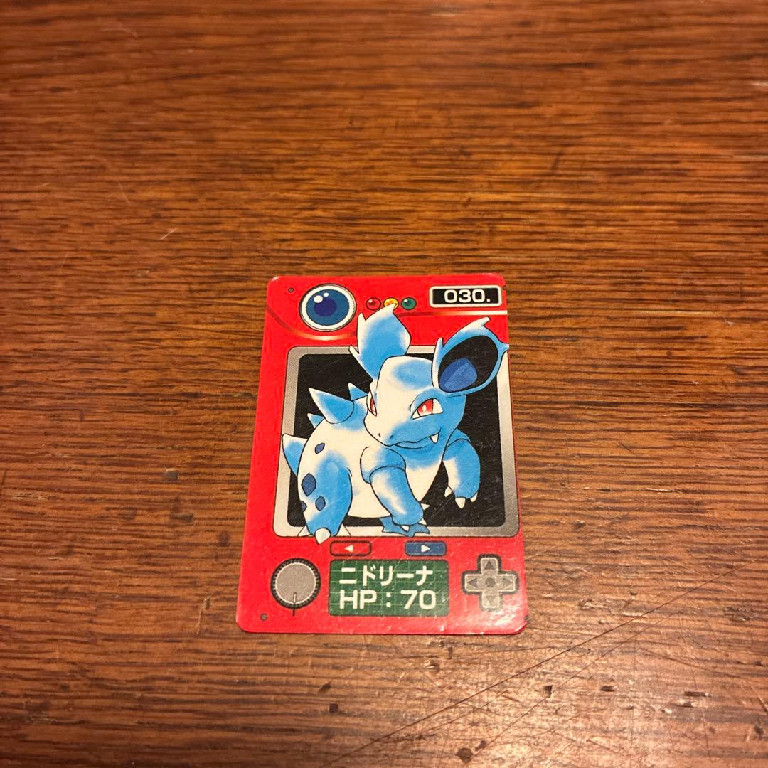 ポケモン ジャンボカードダス ミニ図鑑カード ニドラン♂・メス 進化