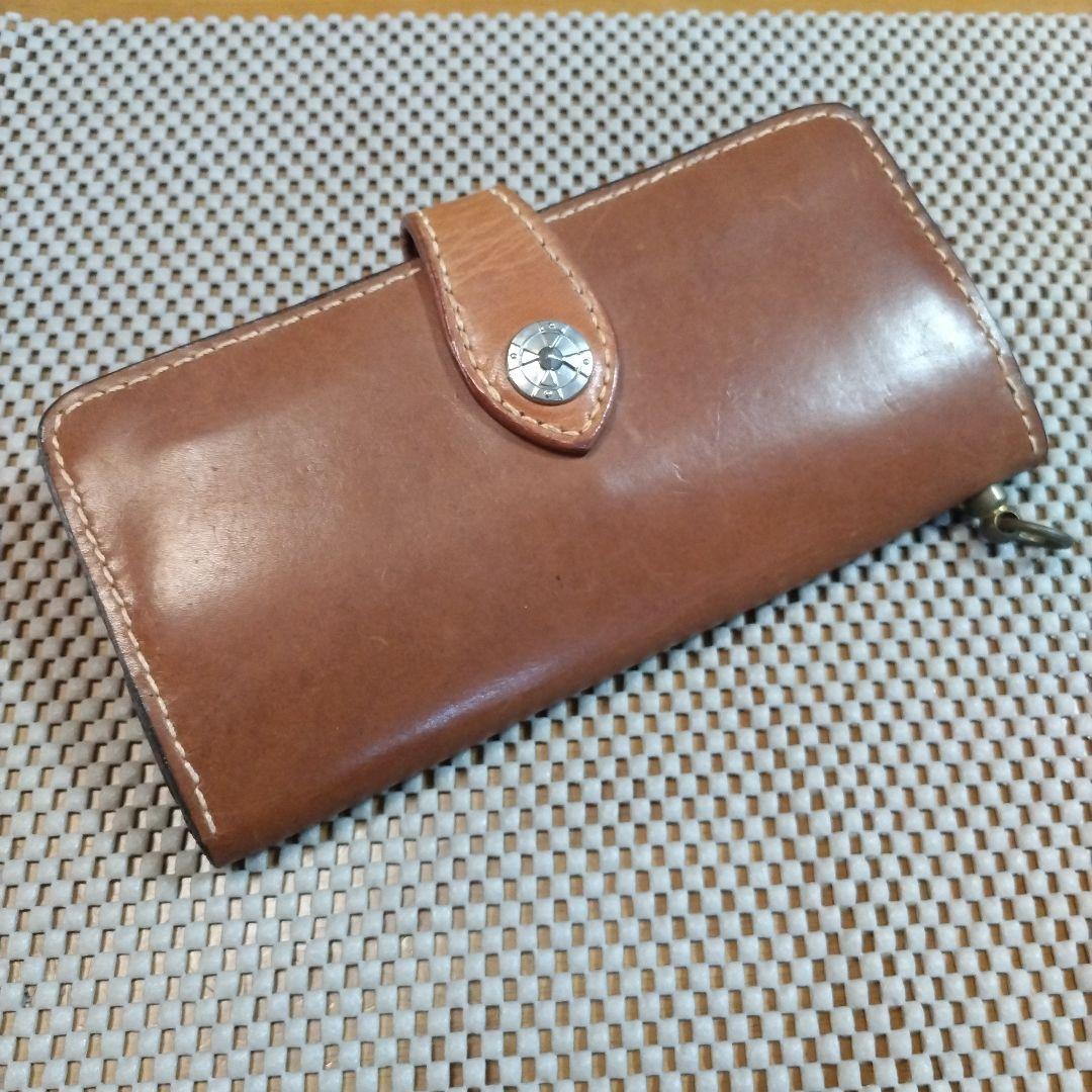 ブラウンレザー 長財布 ボタン留め ホックボタン留めのジャバラ長財布 / 革鞄のHERZ(ヘルツ)公式通販