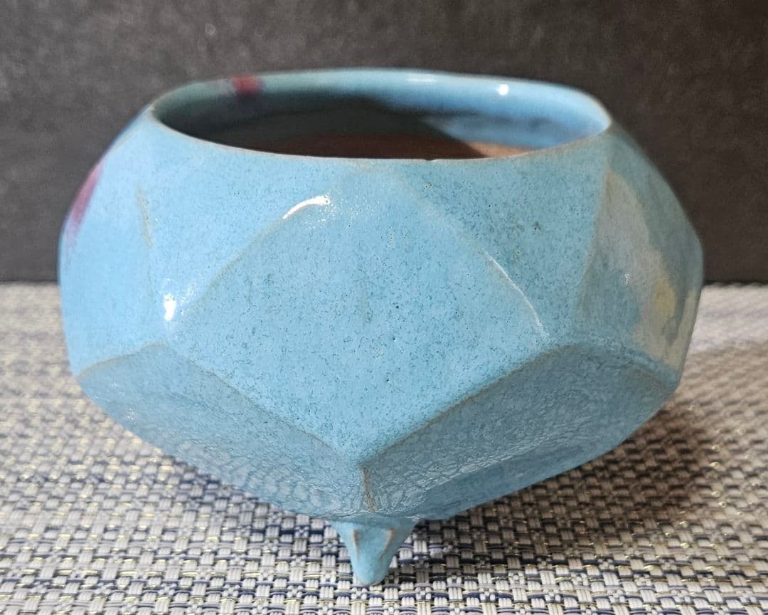 パリ萬國博覽會大賞受領作家❗】大正時代 名工 井本米泉作 倣 鈞窯 晴
