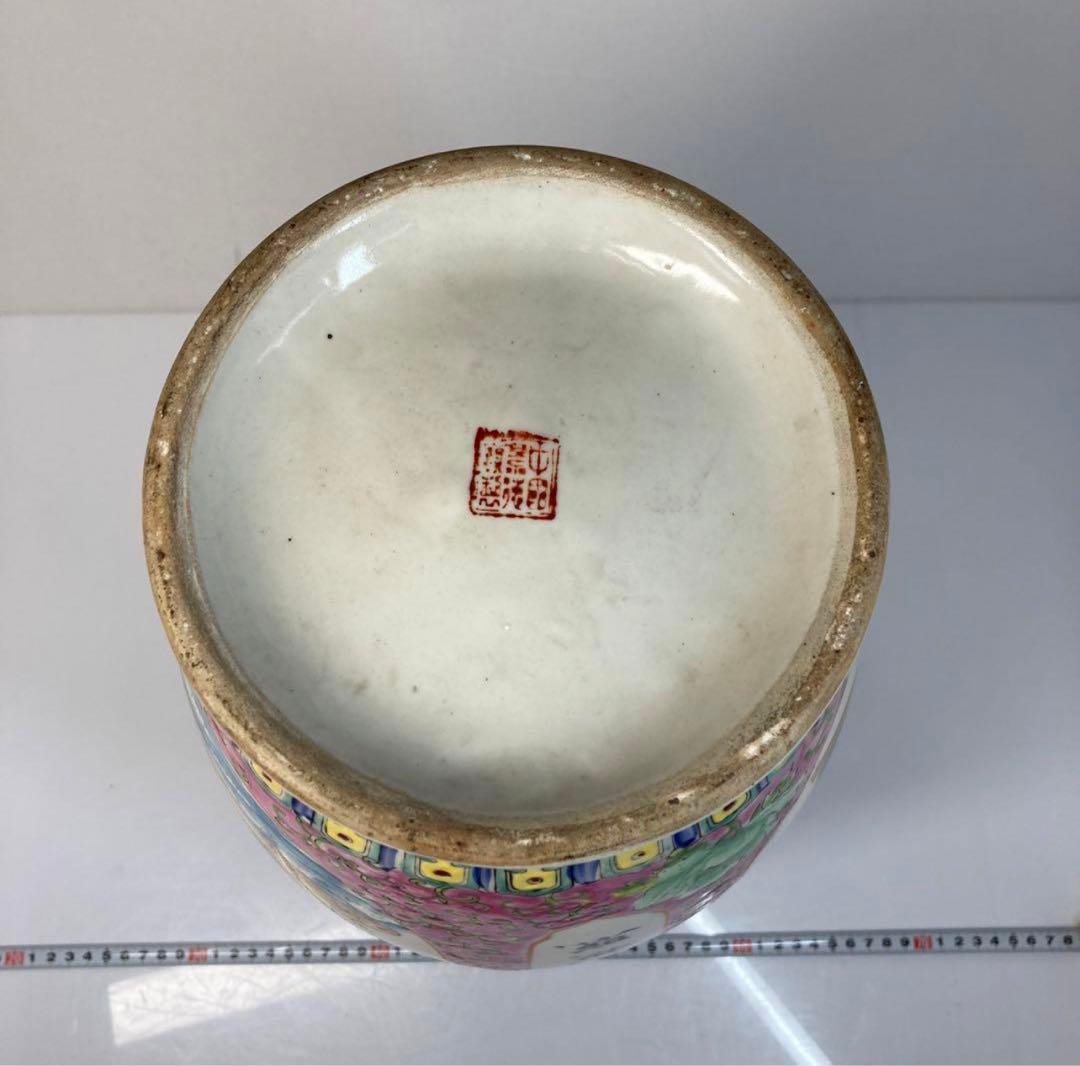 中国美術 景徳鎮銘 粉彩八仙图大花瓶 高さ47㎝。y635 - メルカリ