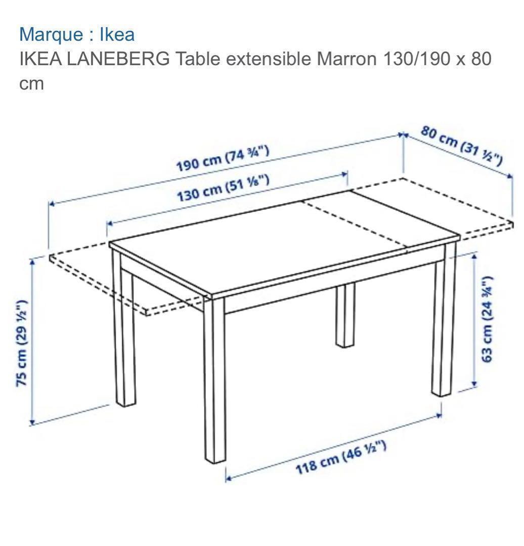 IKEA LANEBERG レインベリ エクステンション （伸長式）テーブル
