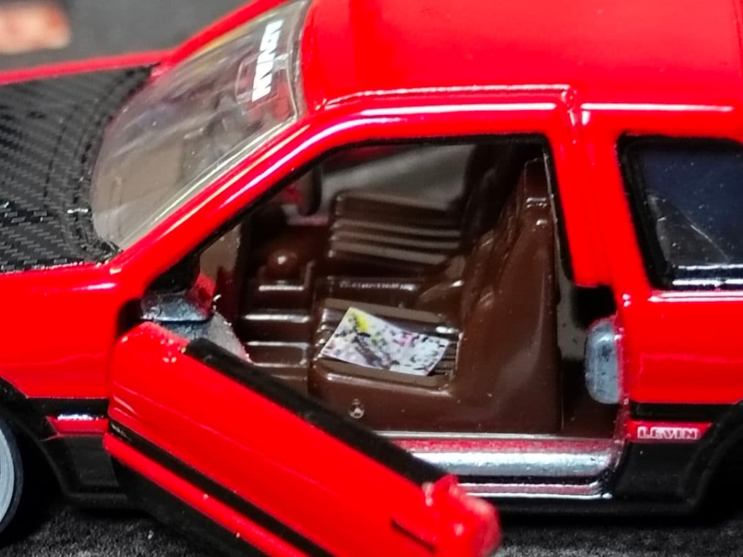 トミカ改造 トヨタ レビン 走り屋仕様 プレミアム ☆深リム ☆ホット