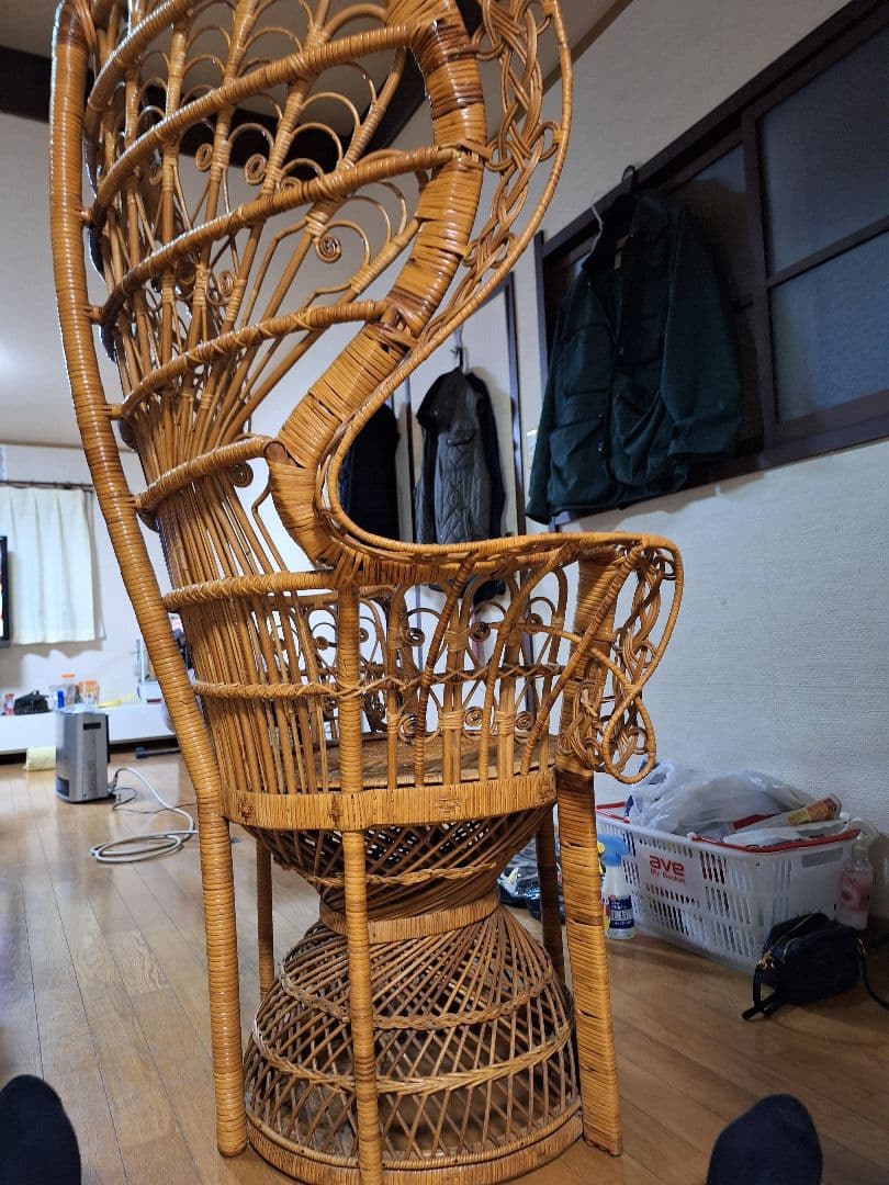 ジュジュ様専用 ピーコックチェア エマニエルチェア 藤家具 ラタン