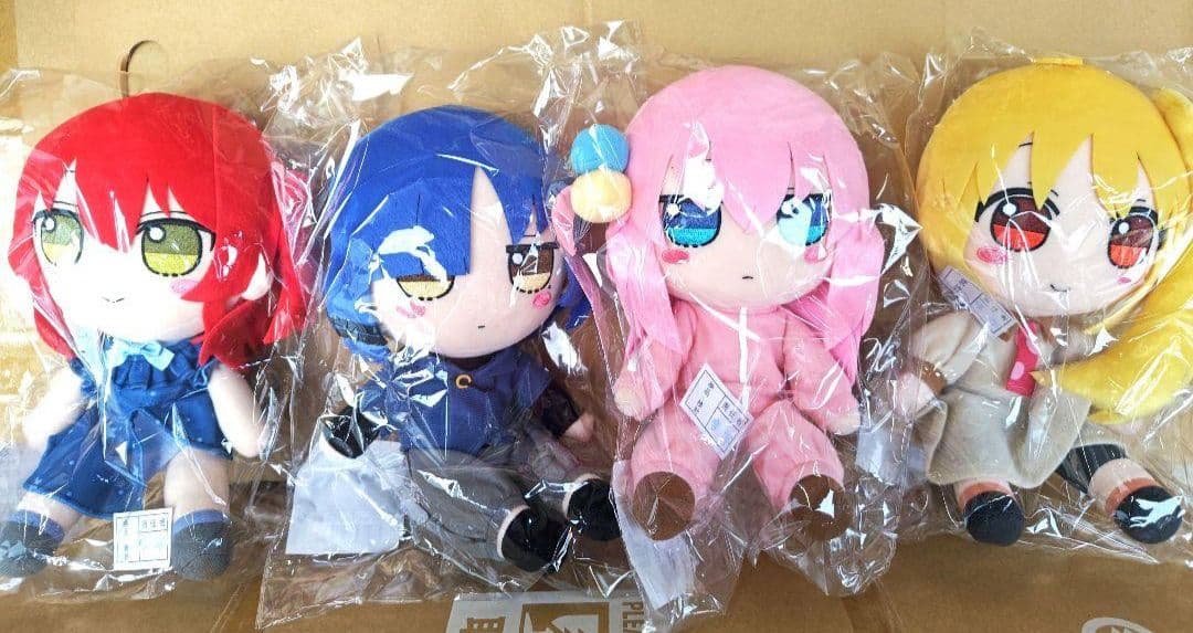 ぼっちざろっく！ふもふもひとり。いくよ。にじか。りょう。 ぬいぐるみ4体セット アニメ「ぼっち・ざ・ろっく！」 ふもふもぬいぐるみ（全4種）