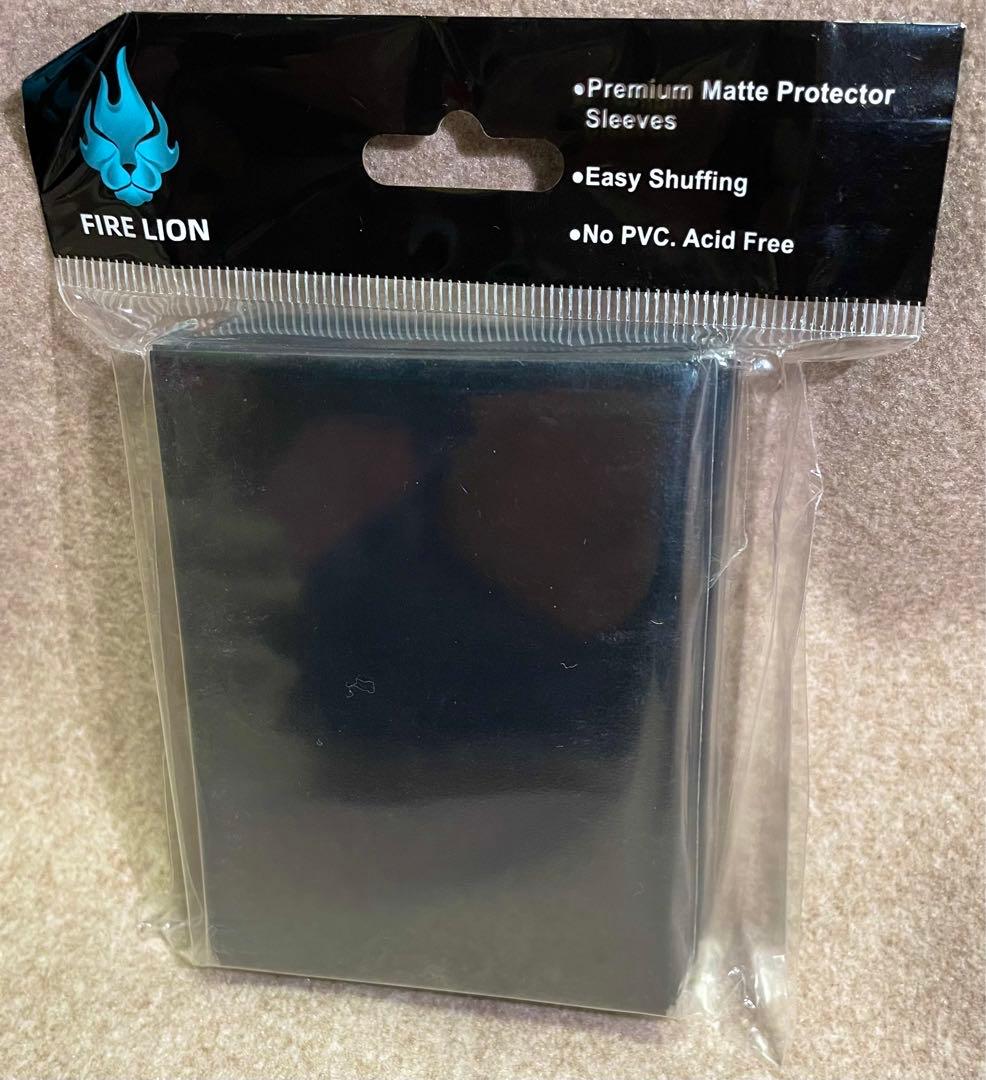FireLion カードスリーブ ブラック 100枚入り - メルカリ