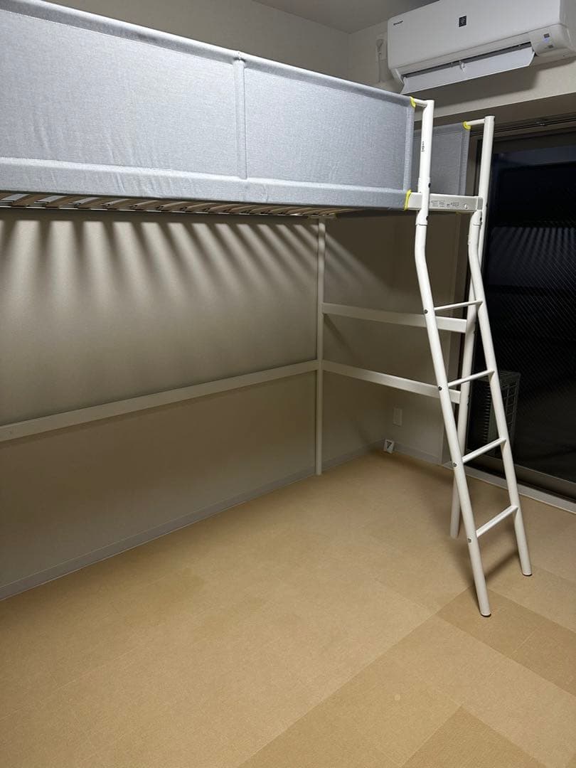 【manto】IKEA VITVAL イケア ロフトベッド VITVAL ヴィトヴァル ロフトベッドフレーム, ホワイト, ライトグレー
